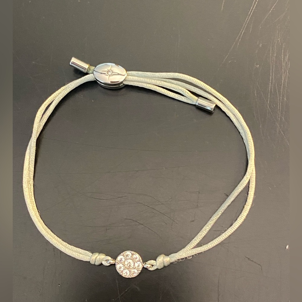 Signed, Fossil Circle Bracelet Powder
Blue Cord, Adjustable